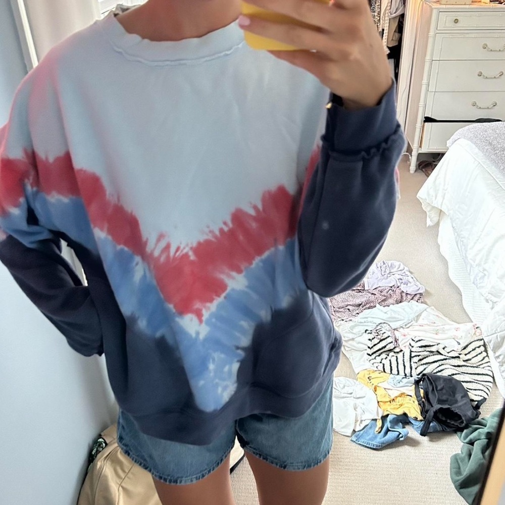 Free People Movement tie dye crew neck
